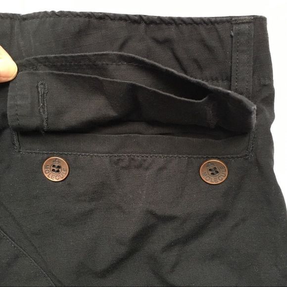 Molecule Featherweights black cargo shorts medium army shorts military tactical - Picture 7 of 12